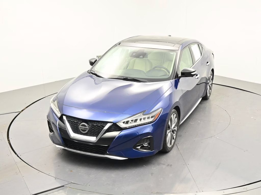 2021 Deep Blue Pearl Nissan Maxima Platinum FWD Sedan