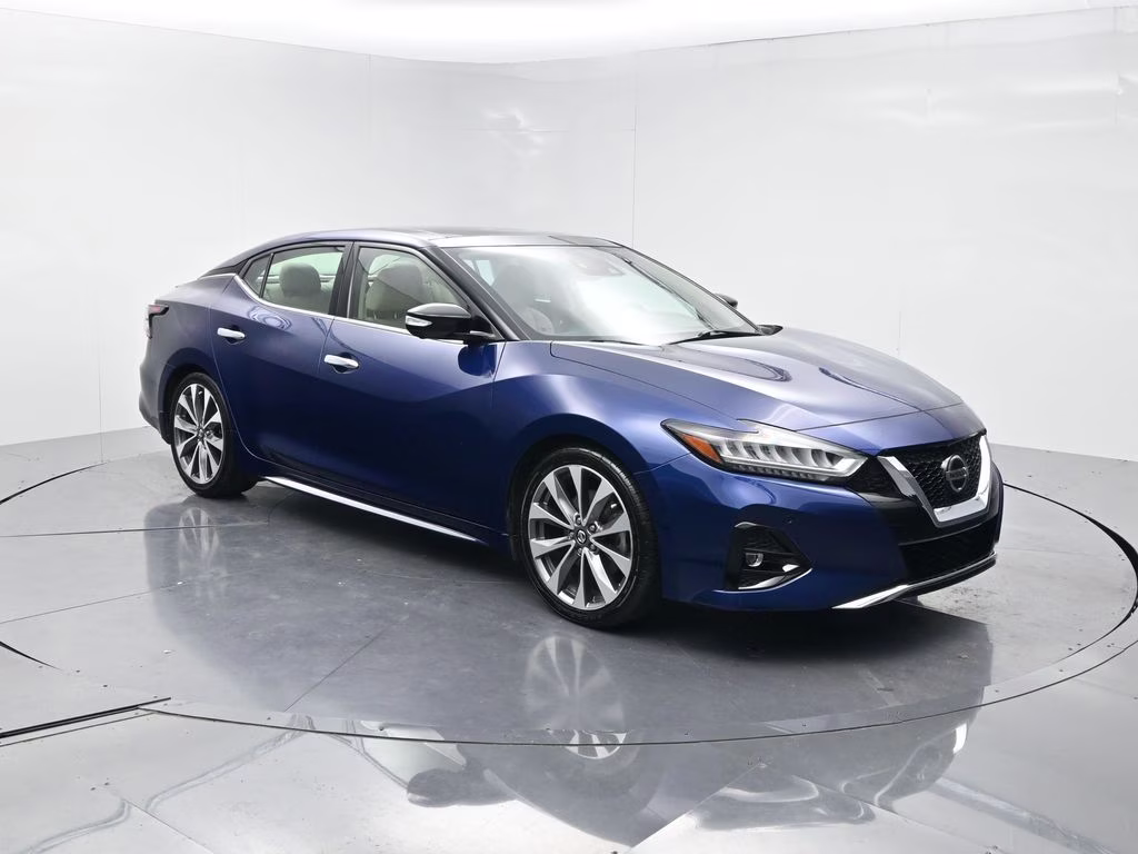 2021 Deep Blue Pearl Nissan Maxima Platinum FWD Sedan