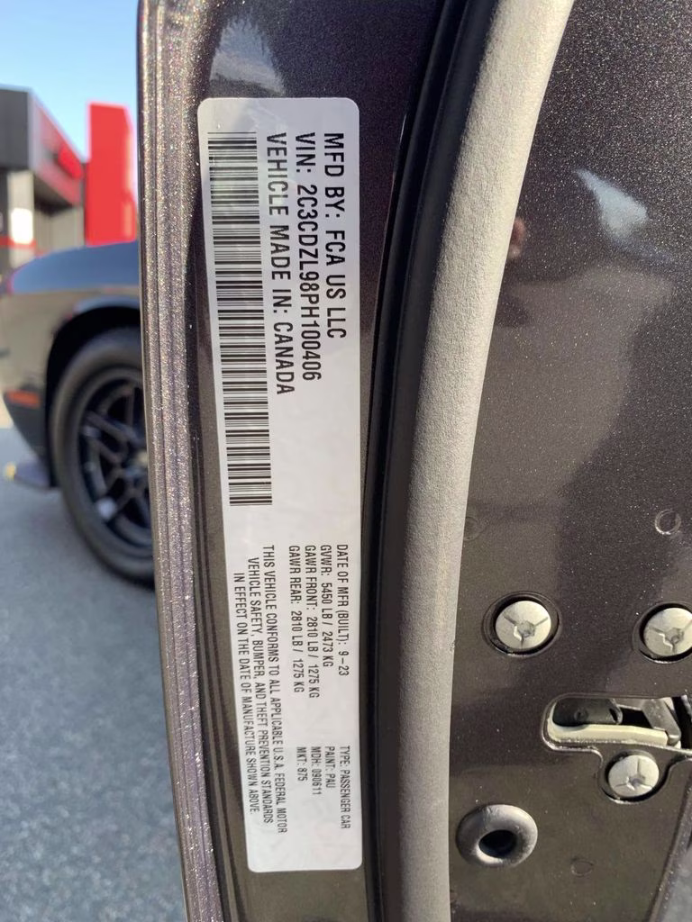 2023 Granite Crystal Metallic Clearcoat Dodge Challenger SRT Hellcat Redeye Widebody RWD Coupe