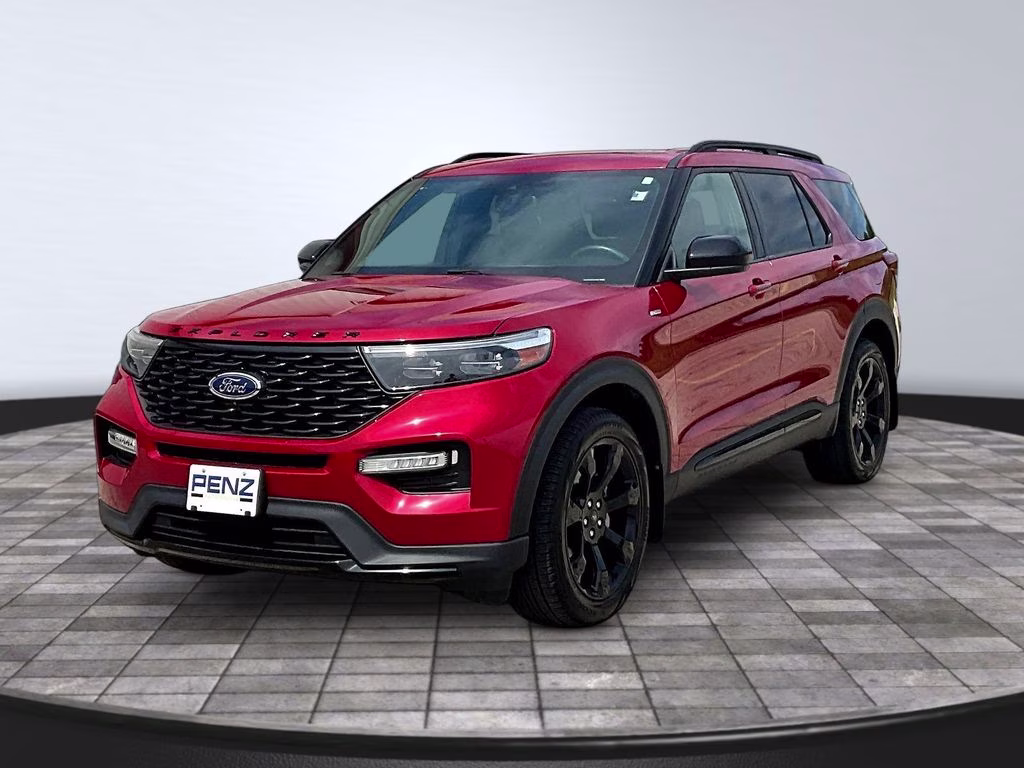 2024 Rapid Red Metallic Tinted Clearcoat Ford Explorer ST-Line 4X4 SUV