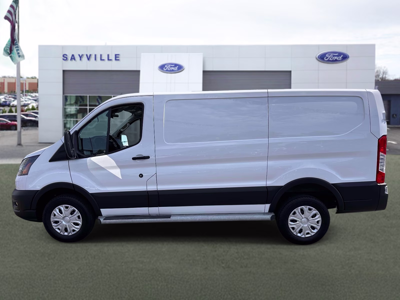 2024 Oxford White Ford Transit Cargo Van T-250 130 Low Rf 9070 GVWR RWD RWD Van
