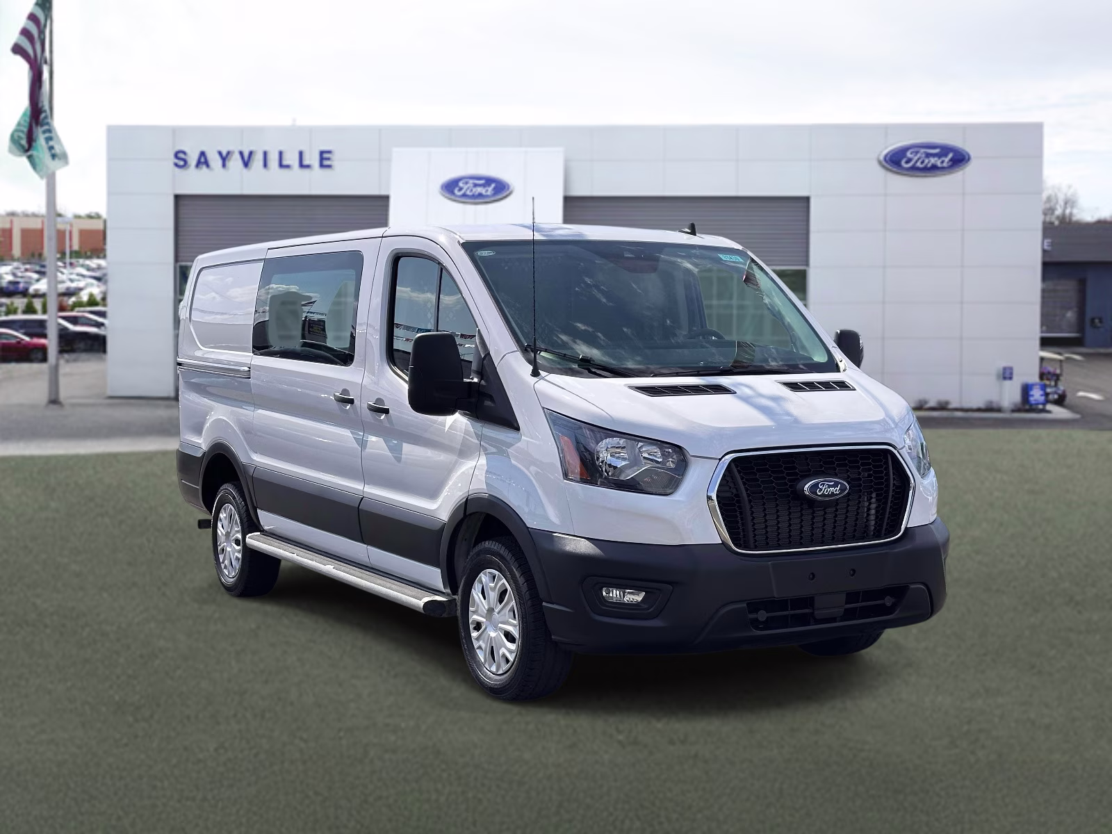 2024 Oxford White Ford Transit Cargo Van T-250 130 Low Rf 9070 GVWR RWD RWD Van