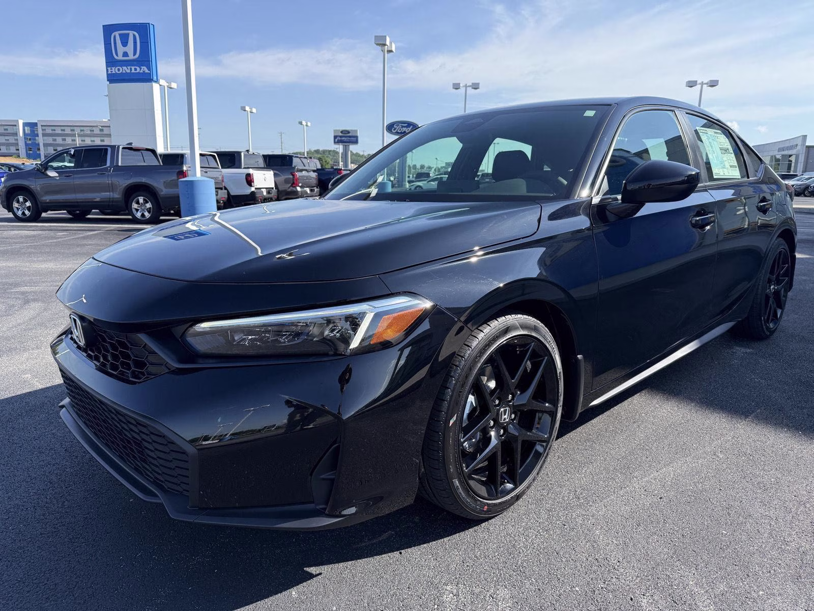 2026 Crystal Black Pearl Honda Civic Hatchback Sport FWD Hatchback