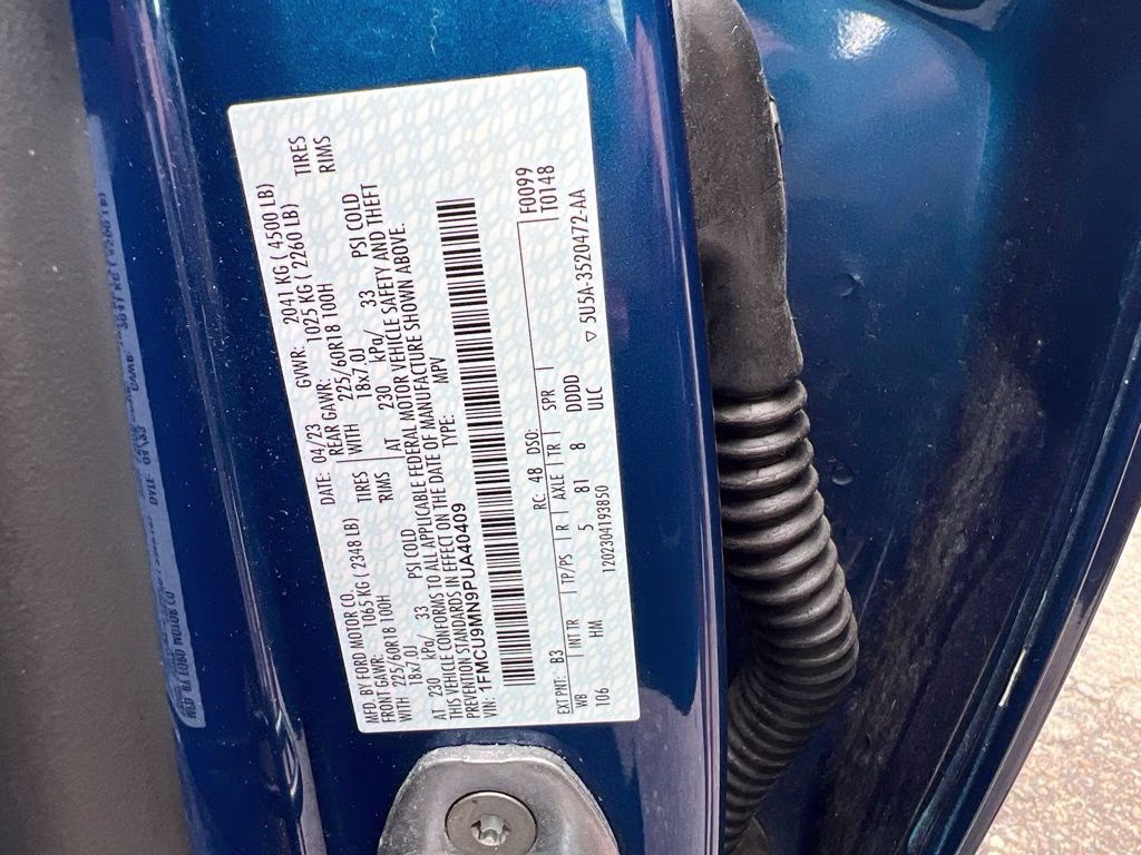 2023 Blue Metallic Ford Escape ST-Line AWD SUV