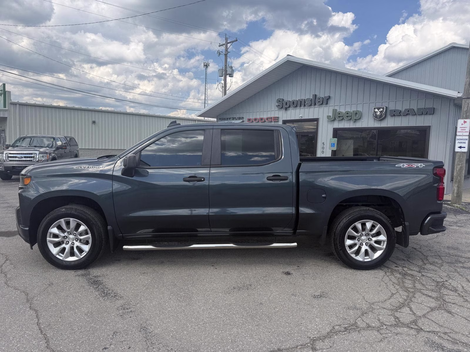 2019 Blue Chevrolet SILVERADO K1500 Custom 4X4 Truck