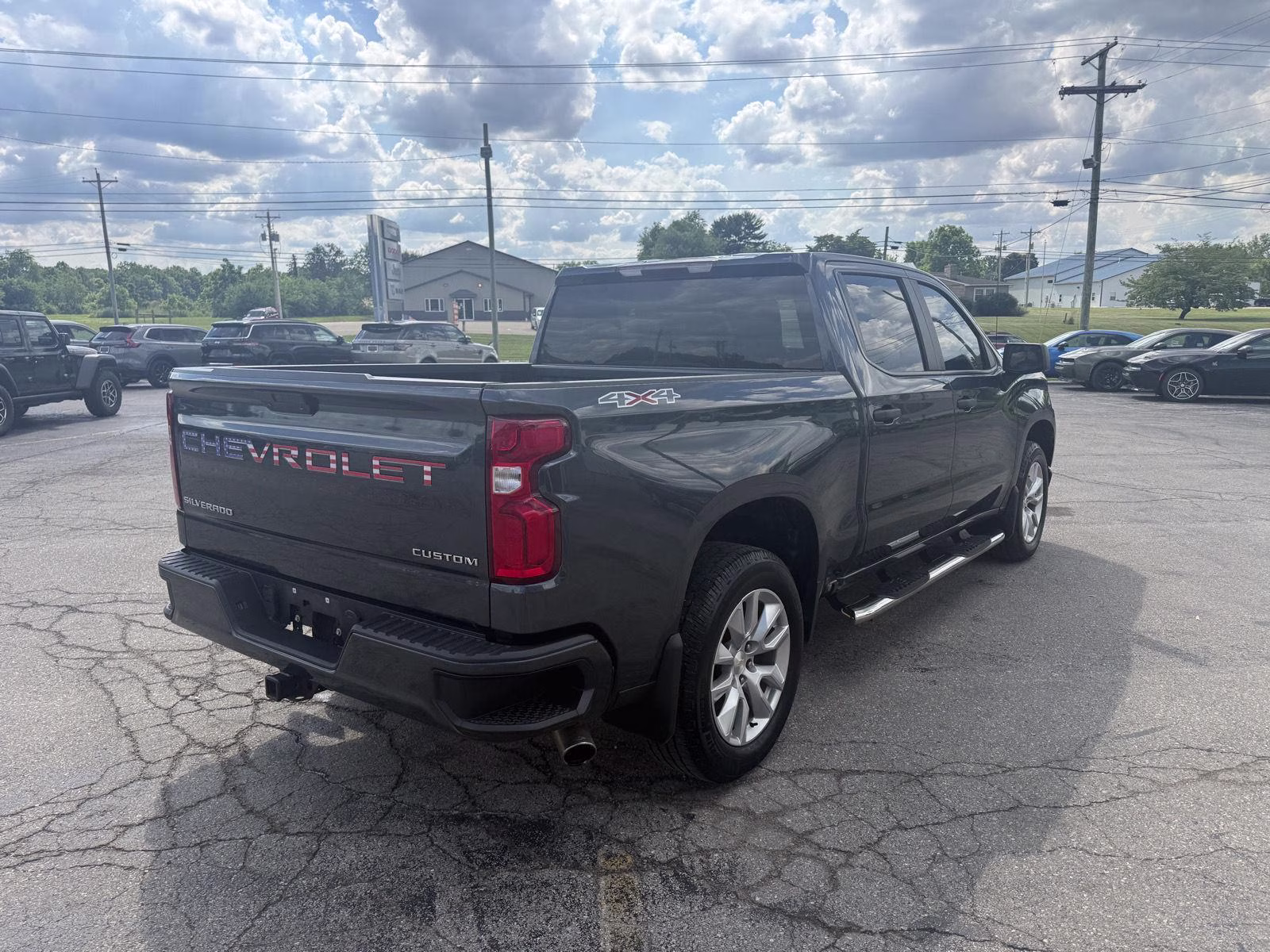 2019 Blue Chevrolet SILVERADO K1500 Custom 4X4 Truck