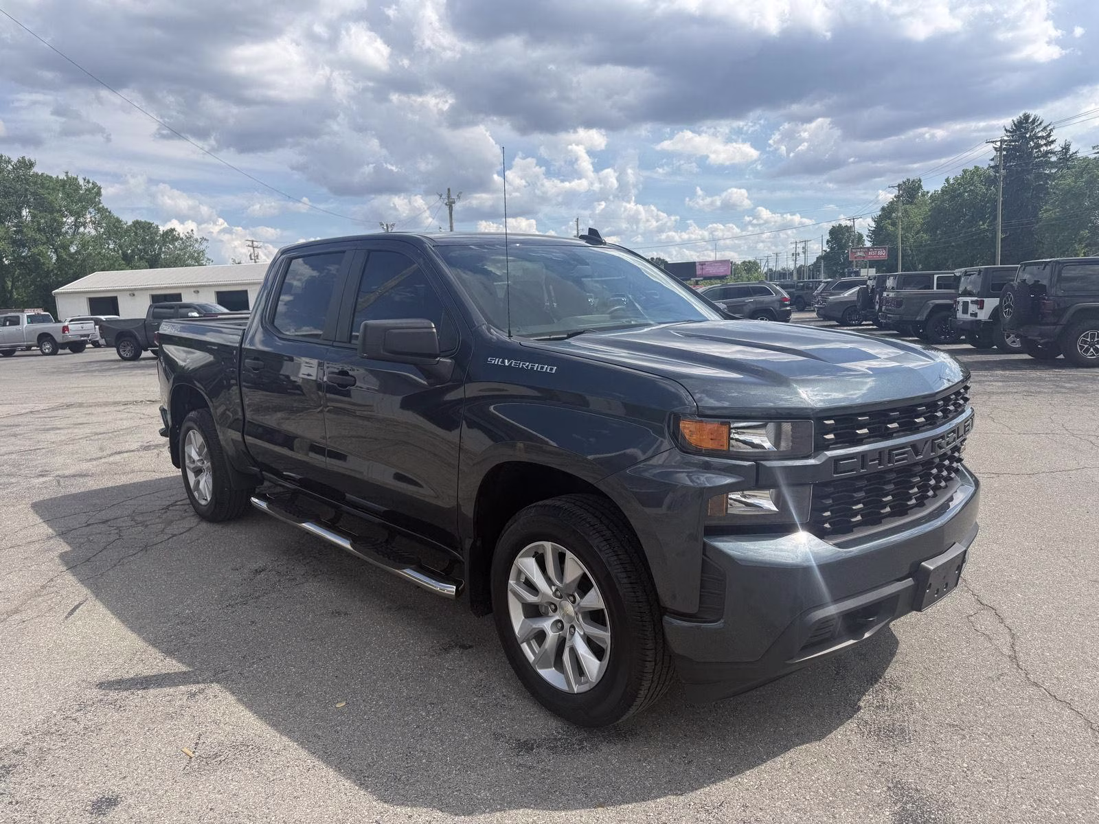 2019 Blue Chevrolet SILVERADO K1500 Custom 4X4 Truck