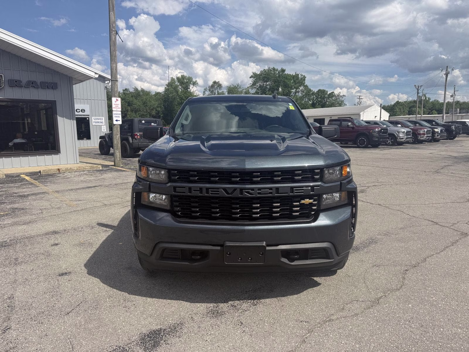 2019 Blue Chevrolet SILVERADO K1500 Custom 4X4 Truck