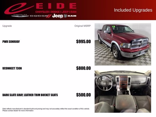 2012 Deep Cherry Red Crystal Pearlcoat Ram 1500 Laramie 4X4 Truck