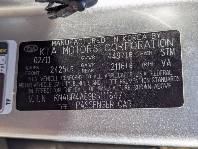 2011 Satin Metal Kia Optima SX FWD Sedan