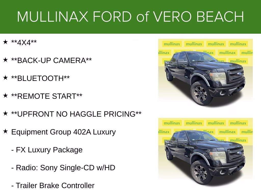 2013 Tuxedo Black Metallic Ford F-150 FX4 4X4 Truck