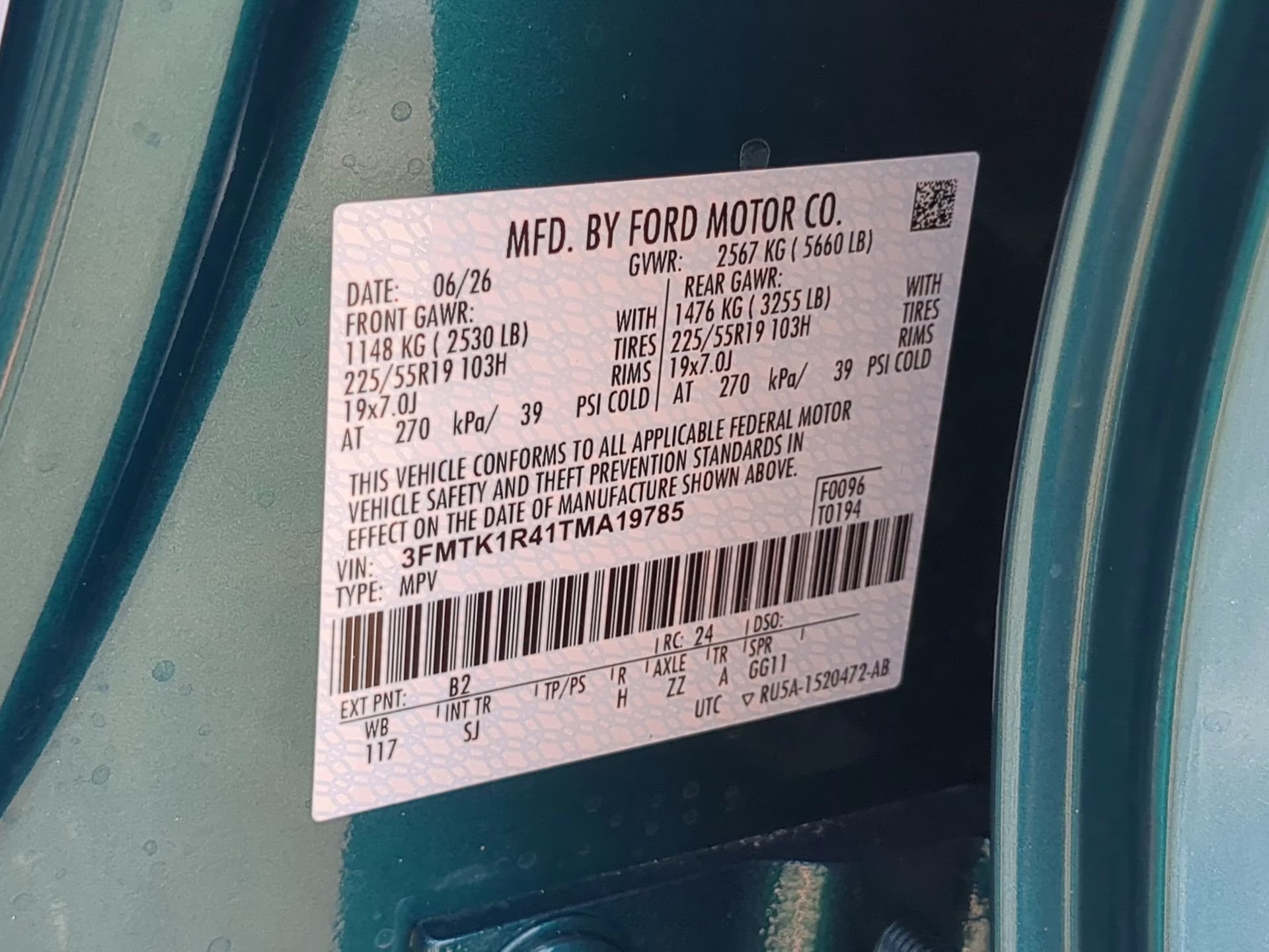 2026 Adriatic Blue Metallic Ford Mustang Mach-E Select RWD SUV