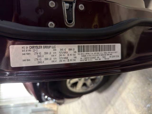 2012 Deep Molten Red Pearlcoat Ram 1500 Laramie 4X4 Truck