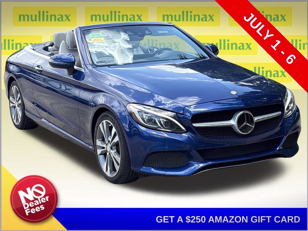 2017 Brilliant Blue Metallic Mercedes-Benz C-Class C 300 RWD Convertible