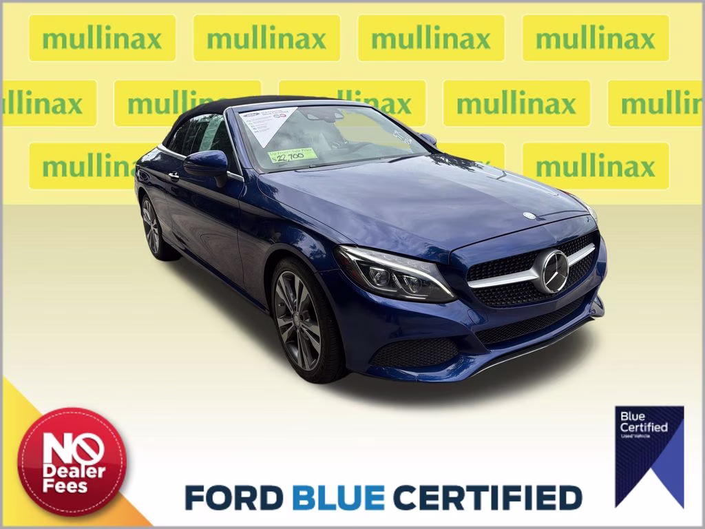 2017 Brilliant Blue Metallic Mercedes-Benz C-Class C 300 RWD Convertible