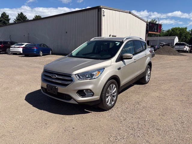 2017 White Gold Metallic Ford Escape Titanium 4X4 SUV