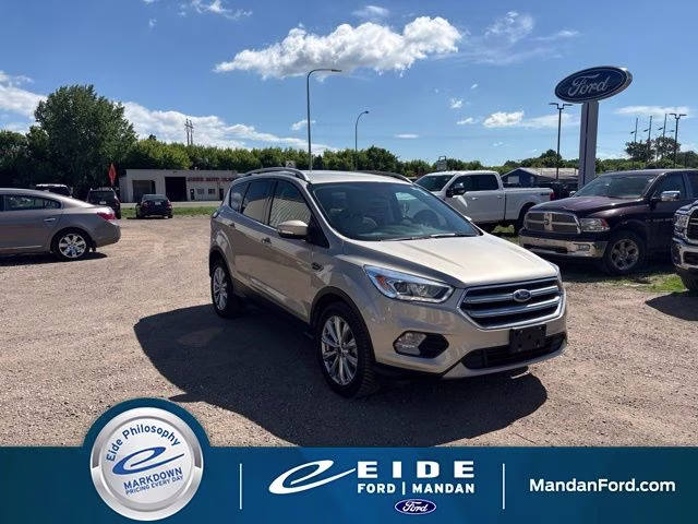 2017 White Gold Metallic Ford Escape Titanium 4X4 SUV