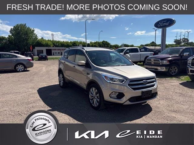 2017 White Gold Metallic Ford Escape Titanium 4X4 SUV