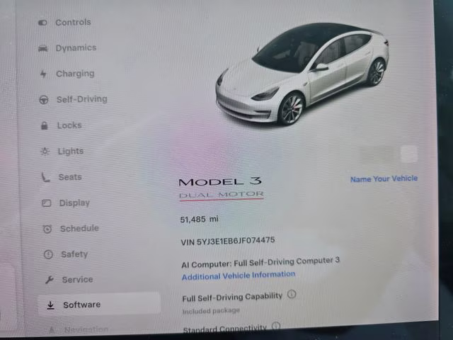2018 White Tesla Model 3 Performance AWD Sedan