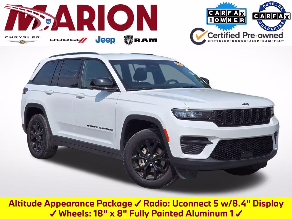 2024 Bright White Clearcoat Jeep Grand Cherokee Altitude 4X4 SUV