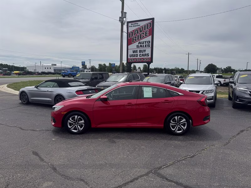 2018 Rallye Red Honda Civic LX FWD Sedan