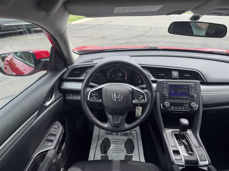 2018 Rallye Red Honda Civic LX FWD Sedan