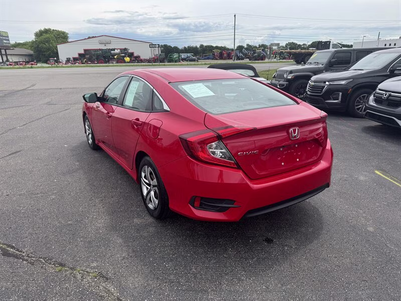 2018 Rallye Red Honda Civic LX FWD Sedan
