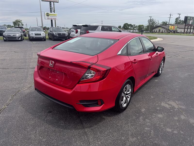 2018 Rallye Red Honda Civic LX FWD Sedan