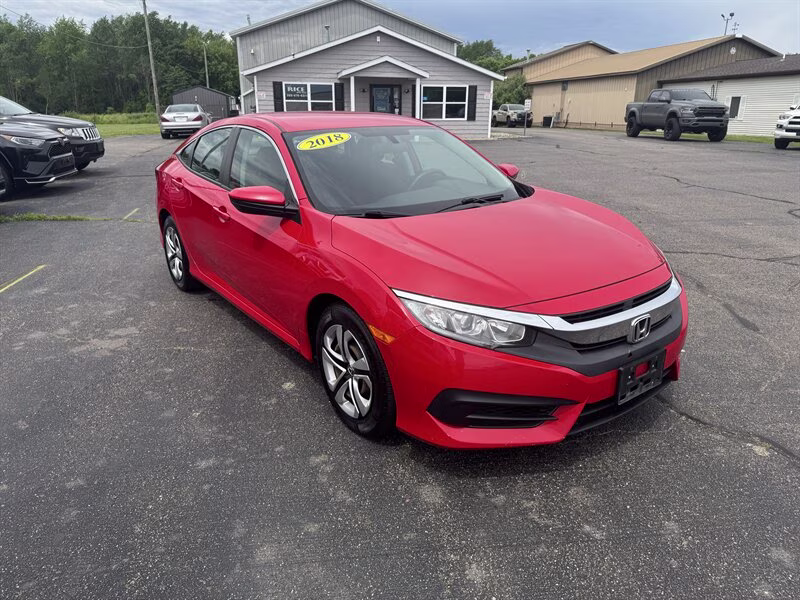 2018 Rallye Red Honda Civic LX FWD Sedan