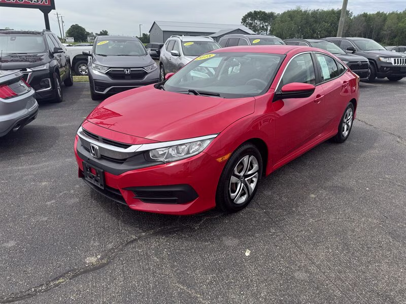 2018 Rallye Red Honda Civic LX FWD Sedan