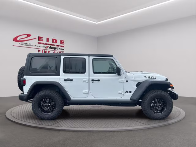 2026 Bright White Clearcoat Jeep Wrangler Willys 4X4 SUV