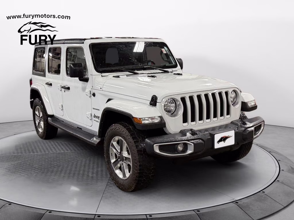 2021 Bright White Clearcoat Jeep Wrangler Unlimited Sahara 4x4 4X4 SUV