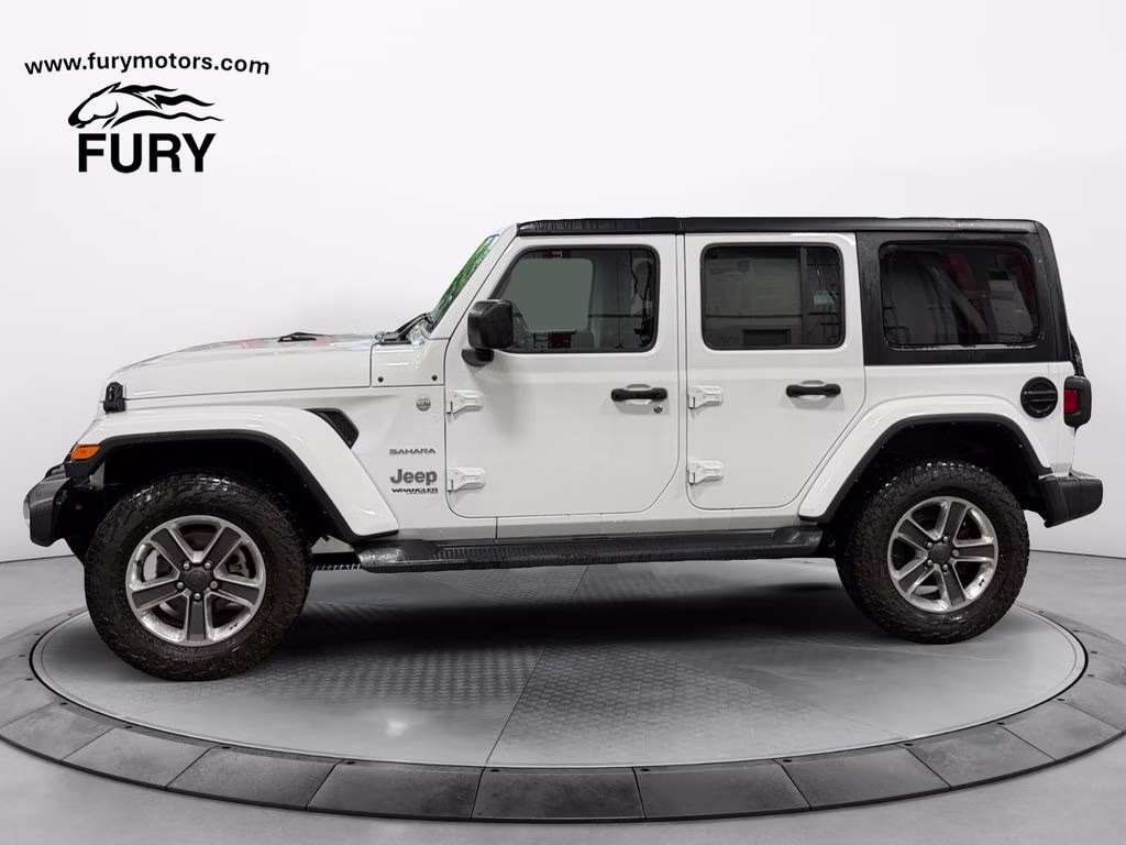 2021 Bright White Clearcoat Jeep Wrangler Unlimited Sahara 4x4 4X4 SUV