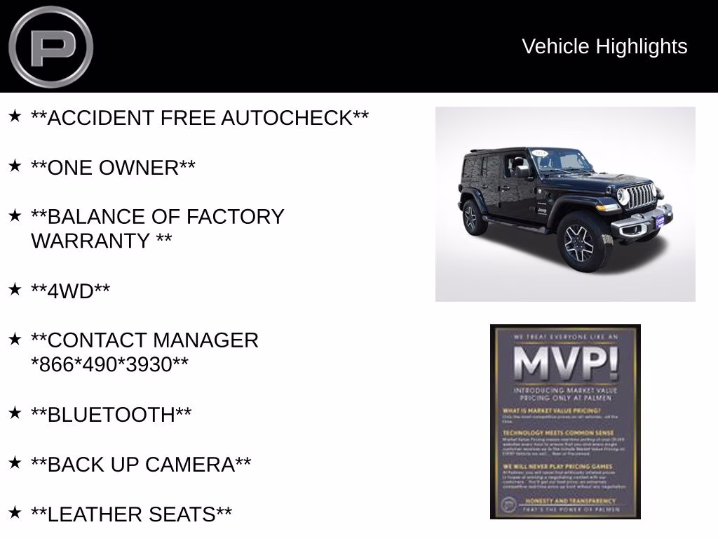 2024 Black Clearcoat Jeep Wrangler Sahara 4X4 SUV