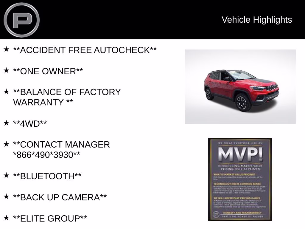 2025 Red Hot Pearlcoat Jeep Compass Trailhawk 4X4 SUV
