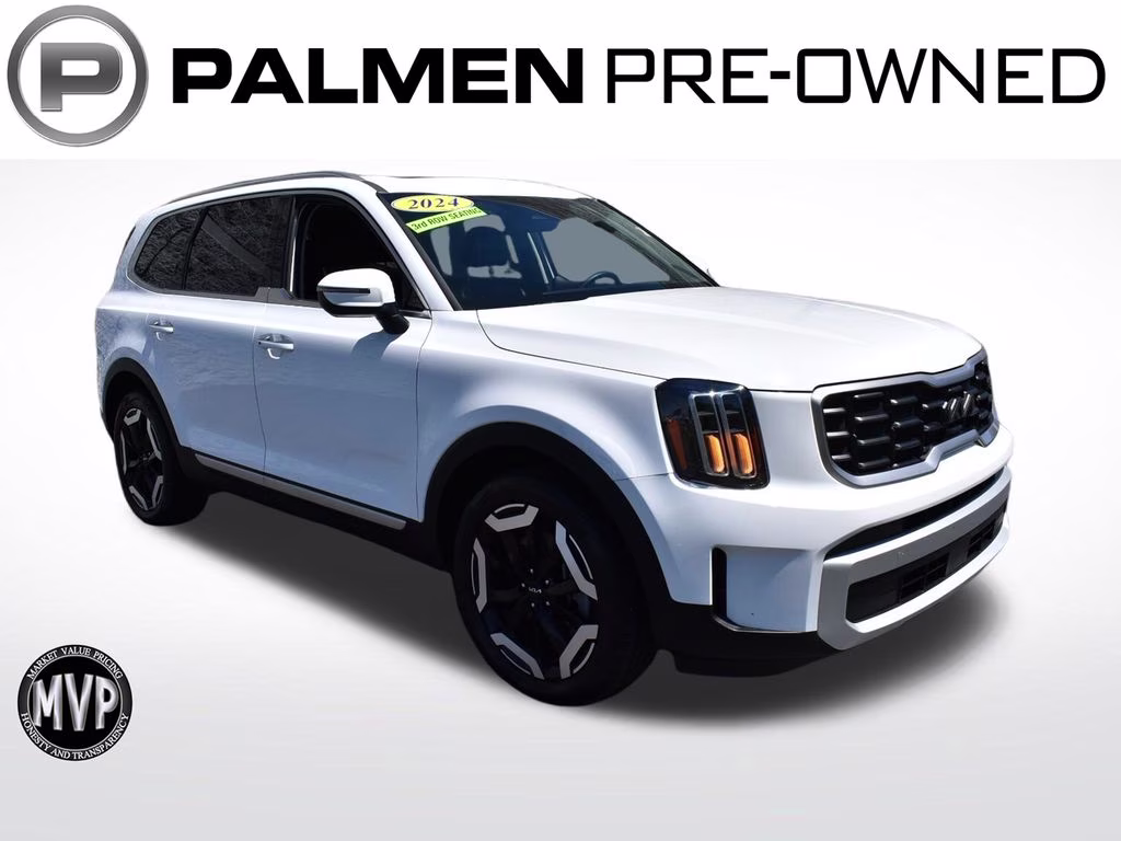 2024 Glacial White Pearl Kia Telluride S AWD SUV