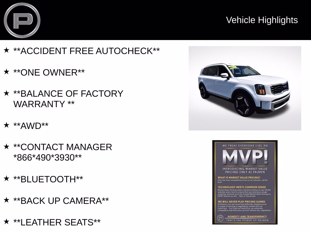 2024 Glacial White Pearl Kia Telluride S AWD SUV