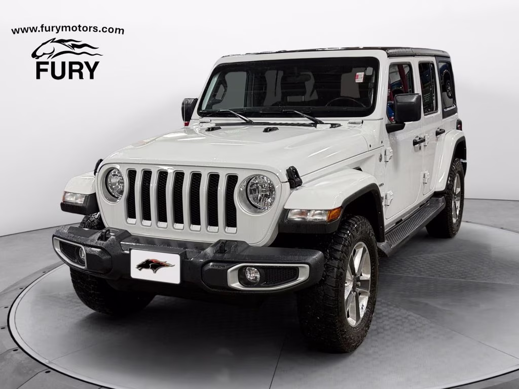 2021 Bright White Clearcoat Jeep Wrangler Unlimited Sahara 4x4 4X4 SUV