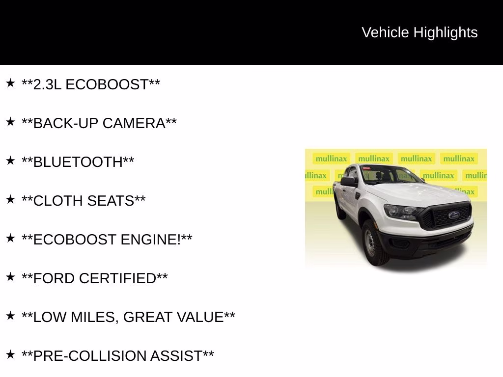 2022 Oxford White Ford Ranger XL RWD Truck