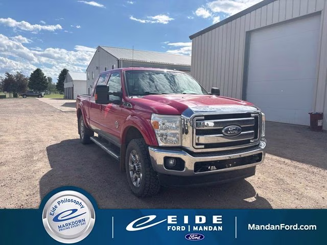 2011 Red Ford Super Duty F-250 SRW Lariat 4X4 Truck