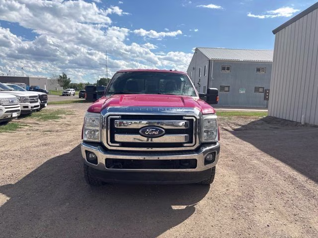 2011 Red Ford Super Duty F-250 SRW Lariat 4X4 Truck