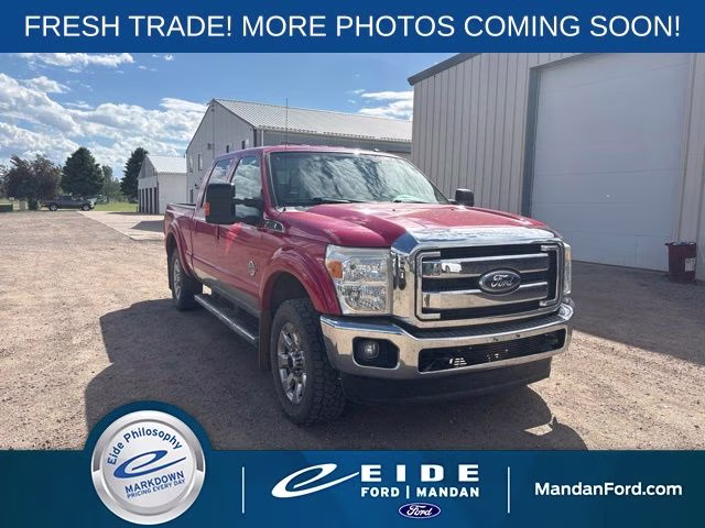 2011 Vermillion Red Ford Super Duty F-250 SRW Lariat 4X4 Truck