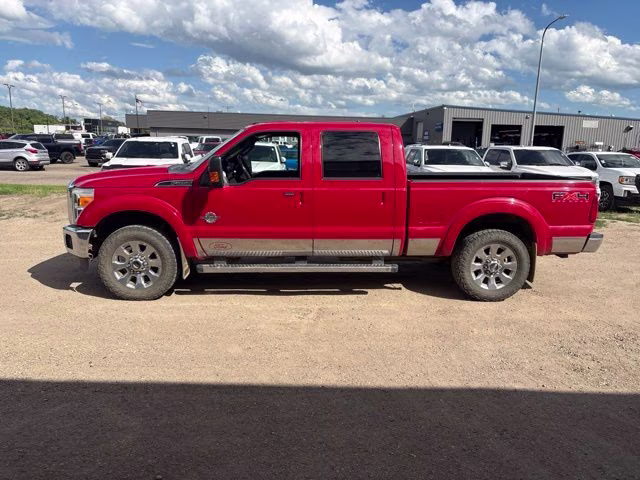 2011 Red Ford Super Duty F-250 SRW Lariat 4X4 Truck