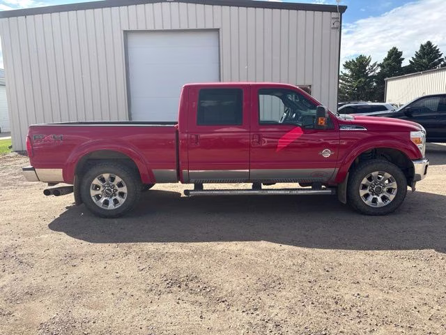 2011 Vermillion Red Ford Super Duty F-250 SRW Lariat 4X4 Truck