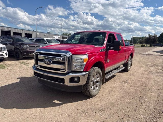 2011 Vermillion Red Ford Super Duty F-250 SRW Lariat 4X4 Truck