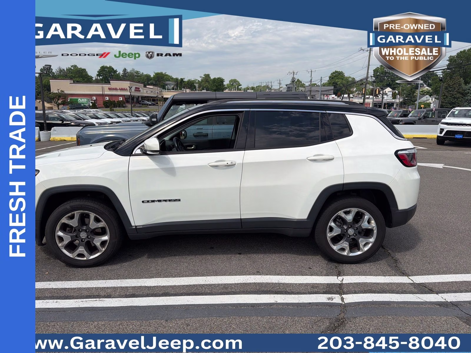 2019 White Clearcoat Jeep Compass Limited 4X4 SUV