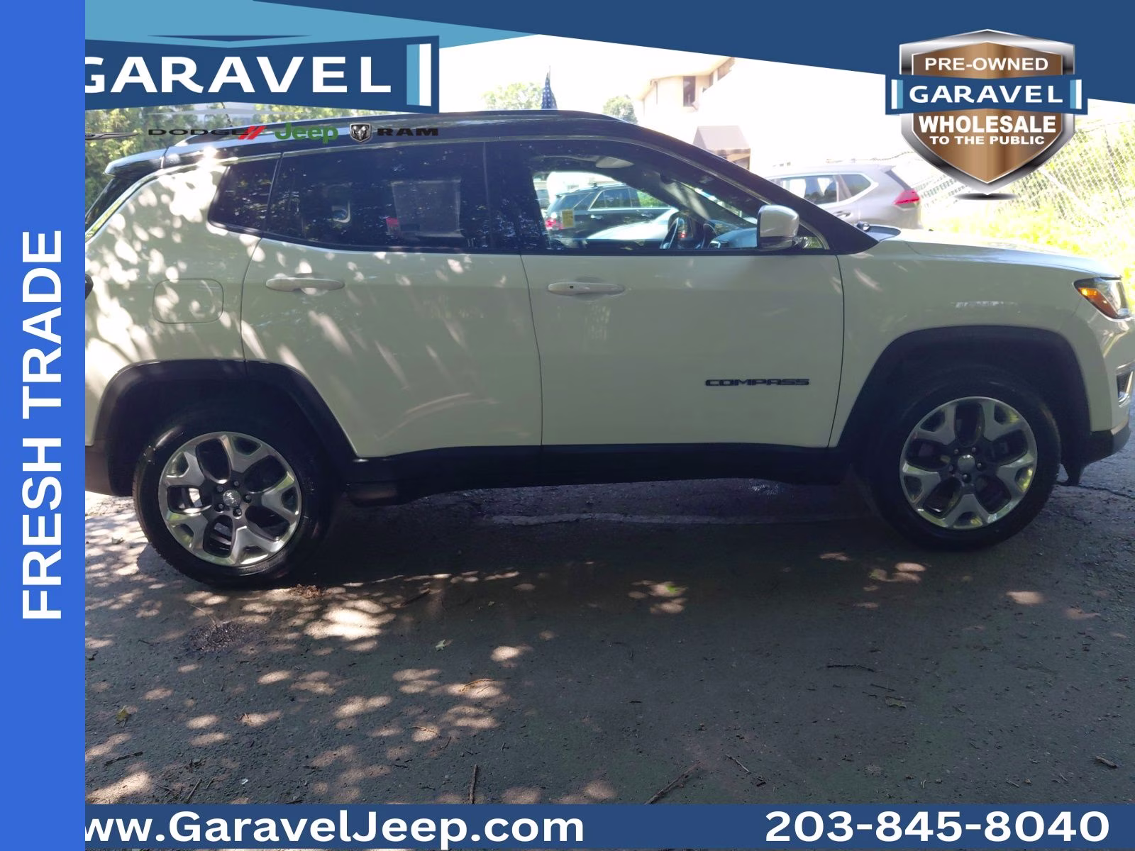 2019 White Clearcoat Jeep Compass Limited 4X4 SUV