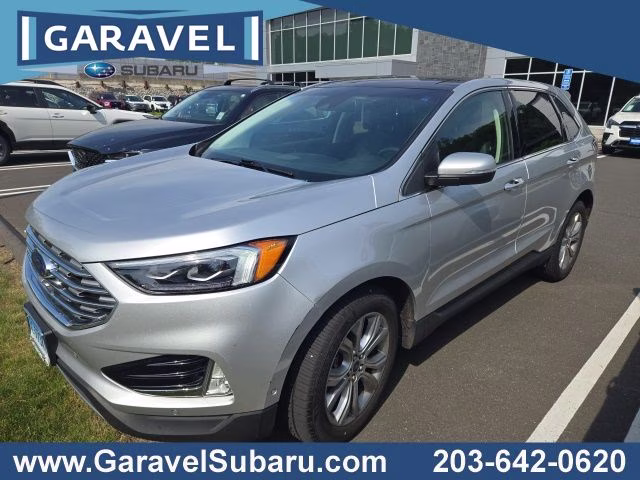 2019 Ingot Silver Ford Edge Titanium AWD SUV
