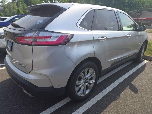 2019 Ingot Silver Ford Edge Titanium AWD SUV