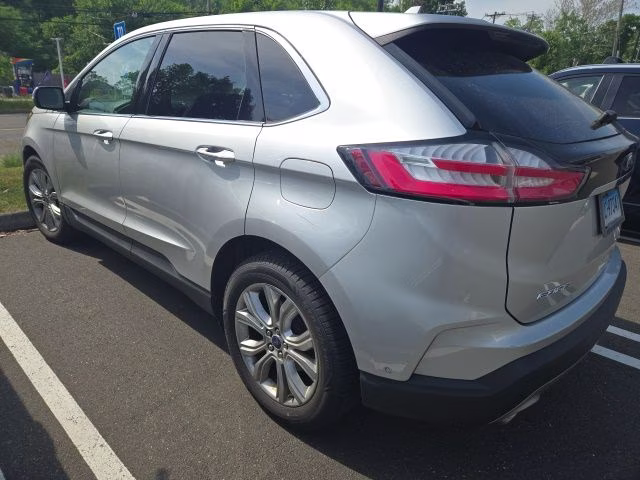 2019 Ingot Silver Ford Edge Titanium AWD SUV